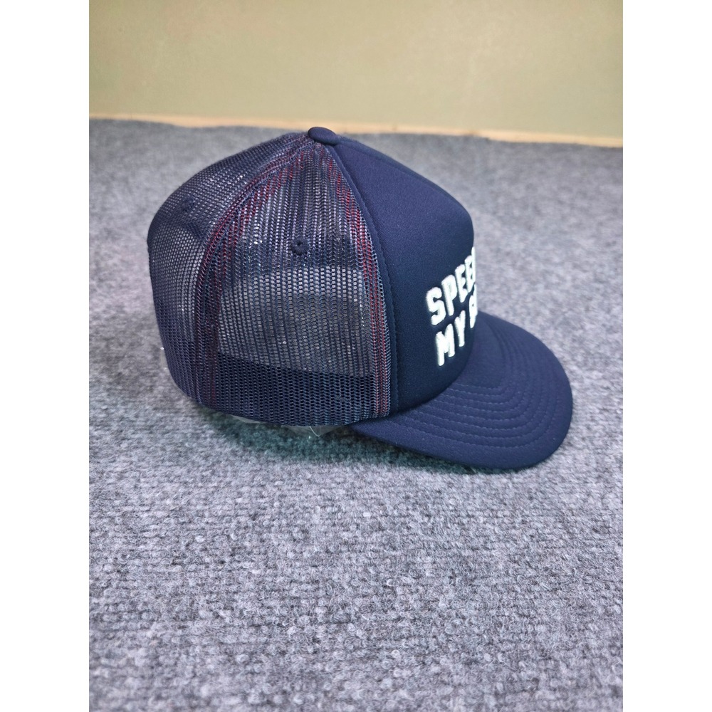 Fasthouse Trucker Hat Mens OS Navy Blue Speed Free My Soul Snapback Foam Mesh - Picture 3 of 8